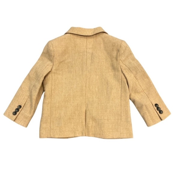 Boys Janie and Jack Tan 18-24 Months Classic Wool Blend Tailored Blazer - Picture 4 of 7
